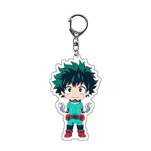 YLEAFUN 6/8 Pcs MHA Keychains set Cute Acrylic Pendant Izuku Midoriya Todoroki Toga Himiko Anime Key Rings Decoration Gift thumbnail 3