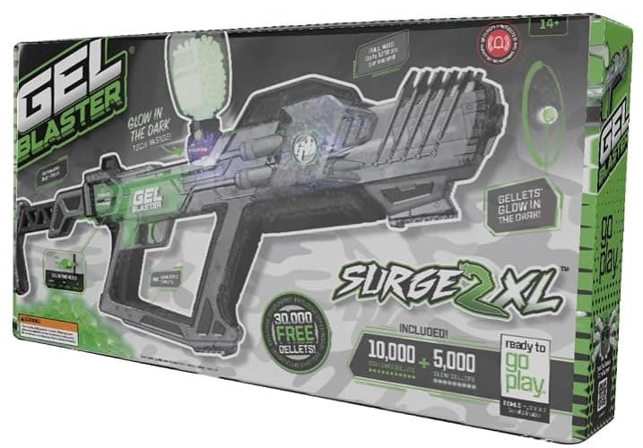 Gel Blaster Surge XL 2 with Built-in Starfire Glow Activator – Upgraded GelBlaster Toy with 150+ Foot Range – Water Bead Ammo – Semi & Full Auto Modes – Glows in The Dark – 180-250 FPS – Ages 14+ thumbnail 3