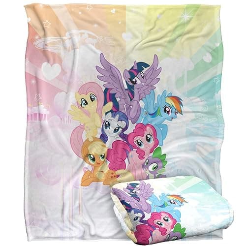 My Little Pony Tv Pony Group Officially Licensed Silky Touch Super Soft Throw Blanket 50" x 60" - Image 1