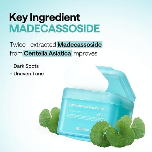 MEDIHEAL Madecassoside Blemish Pad - Square Cotton Facial Toner Pads with Centella Asiatica & Madecassoside – Anti Blemish to Improve Uneven Skin Tone - Vegan Face Gauze Pads, 100 thumbnail 5