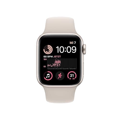 Apple Watch SE (2. Generation) (GPS, 40mm) - Aluminiumgehäuse Polarstern mit Sportarmband Polarstern - Regular (Generalüberholt) thumbnail 2