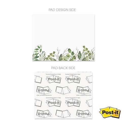 Watercolor Wild Greenery Sticky Note Pads / 4" x 3" Botanical Sticky Notes/Set of 6 Pads / 50 Sheets Per Pad/Three Unique Designs/Made in The USA thumbnail 5