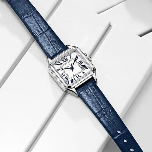 Szaikyri Classic Square Watch for Women Ladies Dress Watch | Water Resistant | Solid Stainless Steel Band | Dainty Vintage Design | Long-Last Vacuum Plating | Japanese Precise Movement thumbnail 7