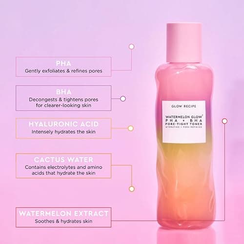 Glow Recipe Limited Edition Pride PHA + BHA Face Toner - Skin Care Toner, Pore Minimizer & Gentle Face Exfoliant - Soothing, Tightening & Hydrating Toner with Hyaluronic Acid & Watermelon (150ml) thumbnail 2