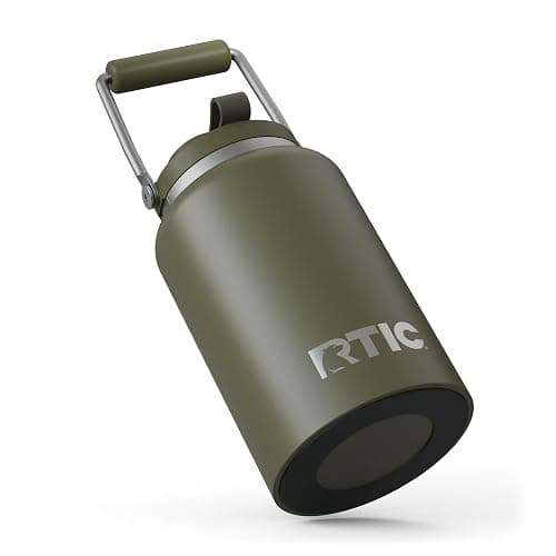 RTIC Half Gallon Outback Jug, Stainless Steel, Ceramic Lined Insulated Water Bottle with Lid and Handle, BPA-Free, Double Wall Vacuum Insulation, Olive thumbnail 6
