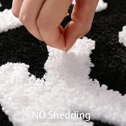 QJHOMO Get Naked Bath Mat Cute Black and White Bathroom Rugs Funny Non Slip Bathtub Decor Mats Super Absorbent Floor Carpet Machine Washable Bahtmat for Tub, Shower, Bedroom (24x36 inch) thumbnail 5