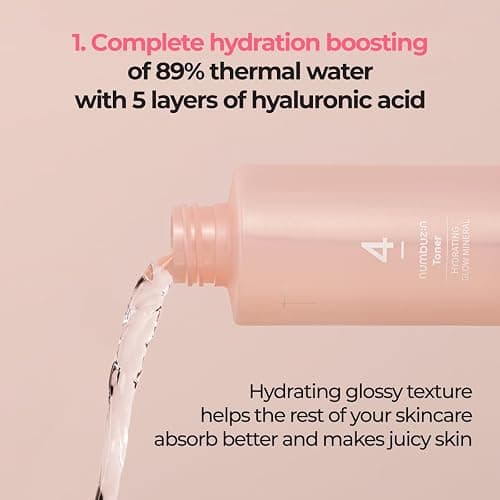 numbuzin No.4 Toner | Hydrating Glow Mineral Toner | Thermal Water, Hyaluronic Acid, Niacinamide | Deep Hydration, Glowing Skin, Makeup Booster, Gentle Exfoliation, Soothing | 6.76 fl. oz. thumbnail 2