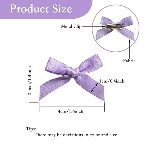 30 Pcs Hair Bows for Women, 6 Colors Mini Bowknot Ribbon Barrettes Hair Clips, Cute Bows for Girls Hair Accessories (Purple,Blue,Rose,Black,Pink,Beige) thumbnail 2