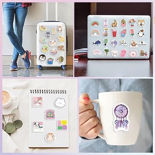 600 Pcs Cute Stickers Bulk for Kids Girls Teens Adults,Waterproof Cute Animal Stickers Pack for Water Bottles Laptop Phone,Teacher Prizes Sticker for Kids Classroom School thumbnail 7