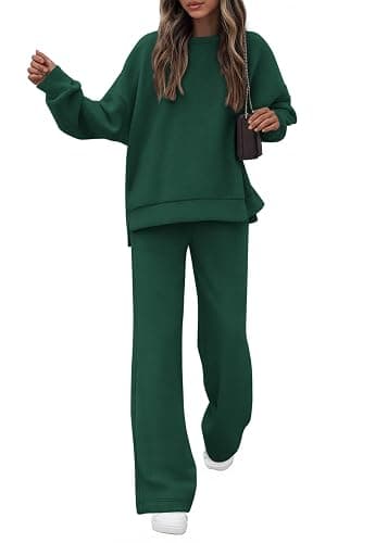 KIRUNDO Fall Sweatsuits Women 2 Piece Outfit Lounge Sets 2025 Matching Airport Oversized Sweatshirt Sweatpants Tracksuit - Image 1