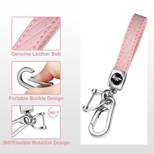 for Jeep Key Fob Cover, Soft TPU Key Fob Shell for Jeep Wrangler/Compass/Dodge Ram 1500 2500 3500/Durango/Caliber/Nitro/Dakota/Chrysler/Patriot, Smart Control Key Protector (Pink, 3 Button) thumbnail 6