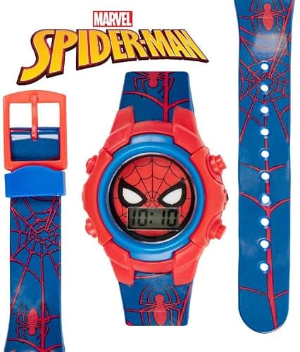 Marvel Spider-Man Kids Watches – Digital Display, Interactive Features, Adjustable Strap, Vibrant Spider-Man Graphics, Durable for Active Kids thumbnail 3