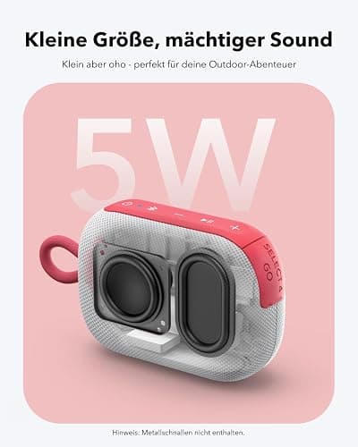 soundcore Select 4 Go Bluetooth Lautsprecher, ultraportabel, bis zu 20h Wiedergabe, IP67 Wasser- und Staubschutz, schwimmfähig, kraftvoller Sound, für drinnen und draußen, Wandern und Radfahren thumbnail 3