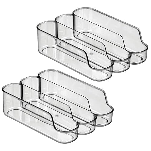 mDesign Small Plastic Kitchen Storage Divided Bin for Child/Kids Supplies - 3 Compartments to Organize Baby Food Jars, Pouches, Bottles, Sippy Cups, Cans, Pacifiers, Shampoo - 2 Pack - Smoke Gray thumbnail 9