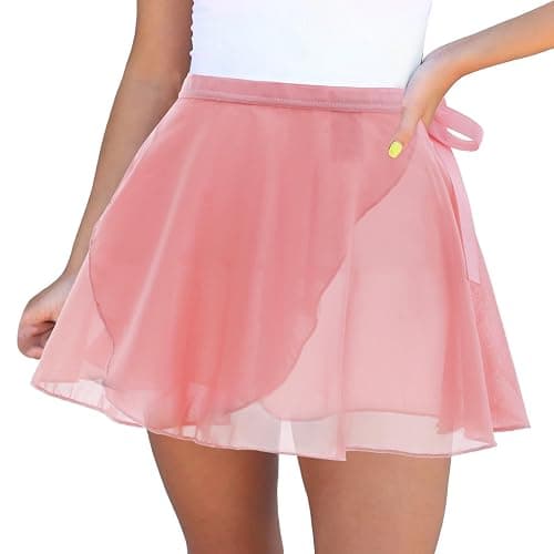 Yolev Women's Ballet Wrap Skirt Chiffon Dance Wrap Skirt with Adjustable Waist Tie Gymnastics Ballet Skirts for Women thumbnail 8