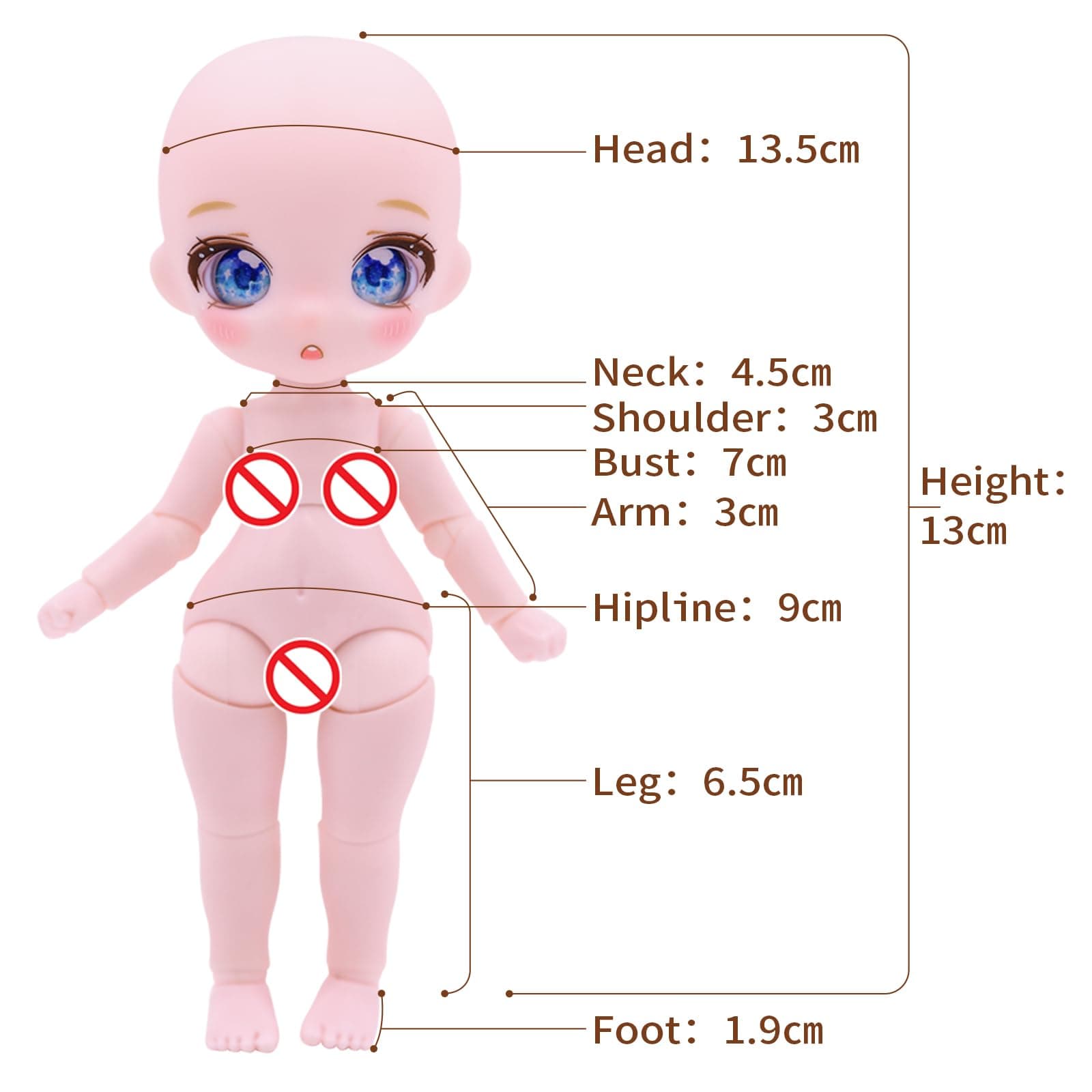 ICY Fortune Days 13cm bjd Doll - Anime Style Doll Set, Perfect for Gifts, Decorations, DIY Exercise, Collections, Girl Dolls 8+(Aquarius) thumbnail 6