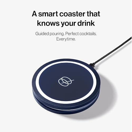 Barsys Smart Coaster 2.0 (Blue) – Portable Cocktail Maker & Drink Mixer | App-enabled drink mixer with LED pour guidance and 1,000+ cocktail recipes. Portable, pod-free design for home bartenders. thumbnail 3