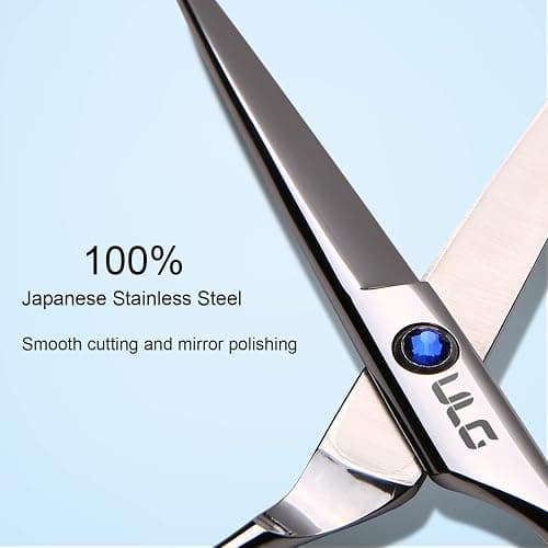 Hair Cutting Scissors, ULG Professional Hair Scissors 6.5 inch Right-Hand Razor Edge Barber Shears Salon Hair Cutting Shears Made of Japanese Stainless Steel, Hand Sharpened Blue thumbnail 3