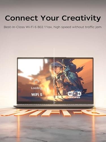 KAIGERR Gaming Laptop, Laptop 2025 Laptop, ΑΜD Ryzen 5 7430U,15.6-in IPS 16GB RAM 512GB NVMe SSD, WiFi 6, Numeric Keypad, Home Laptops Office Laptops, HDMI Type-C USB3.2 Webcam 3.5mm Audio thumbnail 7