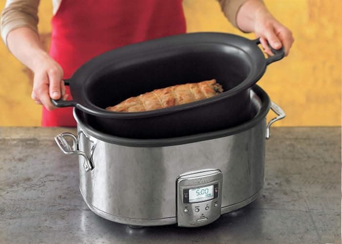 All-Clad Stainless Steel Electric Slow Cooker 7-Quart, Programmable LCD Timer, Aluminum Insert, Slow Cookers, Small Kitchen Appliances, Silver thumbnail 5
