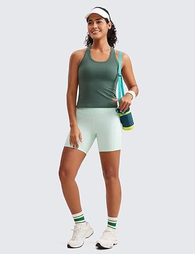 CRZ YOGA Butterluxe Racerback Workout Tank Tops for Women Tight Sleeveless Camisole Gym Athletic Yoga Shirts thumbnail 5