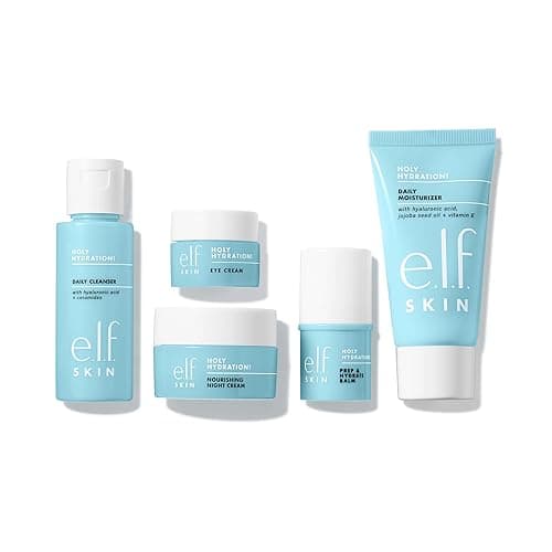 e.l.f. SKIN Holy Hydration! Jet Set Hydration Kit, Travel Friendly Hydrating Skincare Set, Face Cleanser, Balm, Moisturizer, Eye Cream & Night Cream, Vegan & Cruelty-Free thumbnail 3