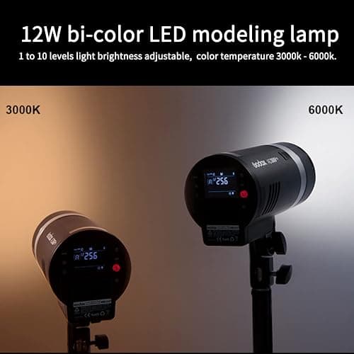 Godox AD300 Pro AD300Pro Outdoor Flash Strobe, Portable 300Ws 2.4G TTL 1/8000 HSS Monolight, 0.01-1.5s Recycle, 320 Full Power Flashes, 12W Modeling Lamp, GODOX AD 300 Pro with Rechargeable Battery thumbnail 4
