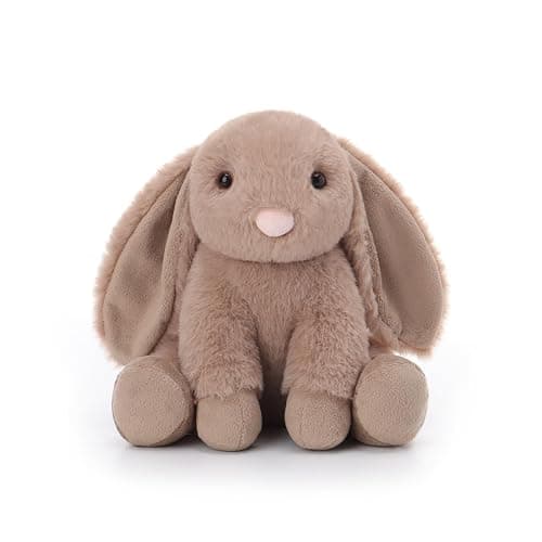 Apricot Lamb Cocoa Brown Bunny Stuffed Animals for Kids, Soft Cute Plush Toys for Baby Girl and Boy, 7.9 Inches - Image 1