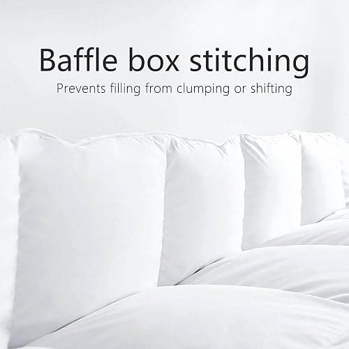 TEXARTIST Premium 2100 Series Full Comforter All Season Breathable White Comforter Soft 4D Spiral Fiber Quilted Down Alternative Duvet with Corner Tabs Luxury Hotel Style (82"x86") thumbnail 4