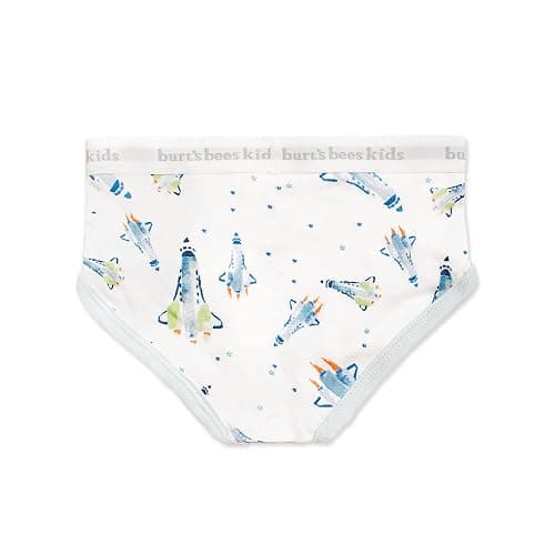 Burt's Bees Baby Boys' Organic Cotton Brief Underwear, 5-Pack | Easy, breathable toddler undies provide maximum coverage for kids on the move thumbnail 2