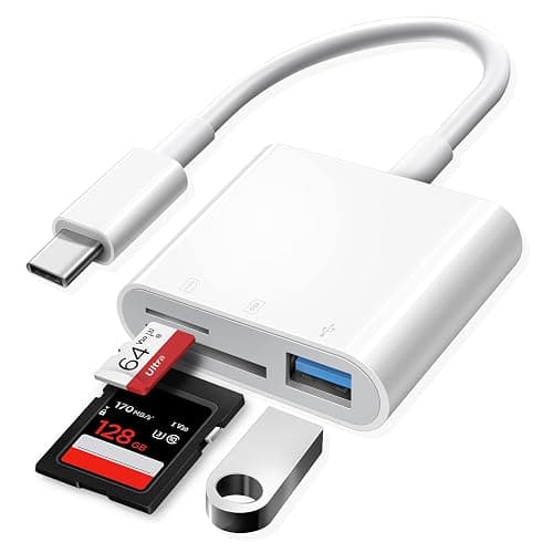 USB C SD Card Reader, Oyuiasle USB C to SD Card for iPhone 15 16/iPad/Mac/Laptop, USB-C/Type C Memory Card Adapter for iMac, iPad Pro Air Mini, MacBook Pro Air,Galaxy,MicroSD/SD - Image 1