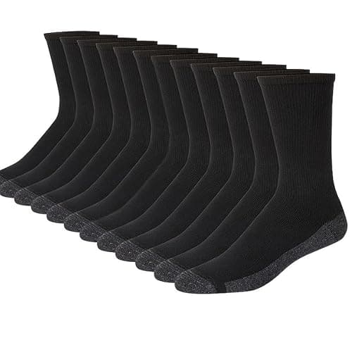 Looknniy 20 Pairs Crew Athletic Socks for Men Moisture Wicking Cushion Crew Socks for Sport Running Traveling thumbnail 3