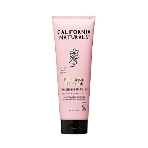 California Naturals Deep Repair Hair Mask, Paraben and Sulfate Free, Deep Conditioner for Dry, Damaged Hair, Vegan, Hydrating and Conditioning, For Curly, Frizzy, All Hair Types, 12 fl oz - Image 1