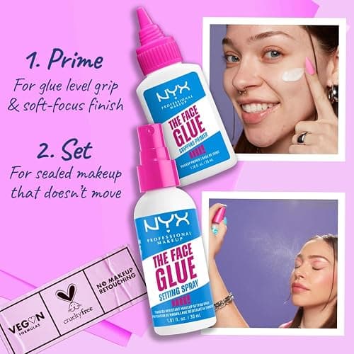 NYX Professional Makeup Primer, The Face Glue Primer, Gripping Primer for Face, Up to 24 Hour Hydration and Makeup Wear, Polyglutamic Acid, Non-Comedogenic, 35ml thumbnail 6