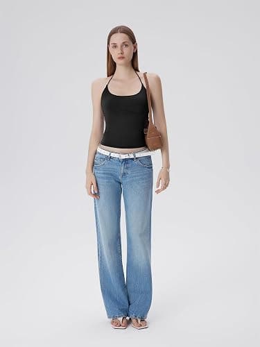 SUUKSESS Halter Tops for Women Tank Tops with Built in Bras Double Lined Open Back Y2K Going Out Camisole thumbnail 5
