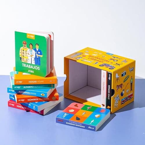 My First Bilingual Library: A Spanish-English Vocabulary Board Book Set of Colors, Numbers, Animals, ABCs, and More (Si Sabo Bilingual Books for Kids) thumbnail 7