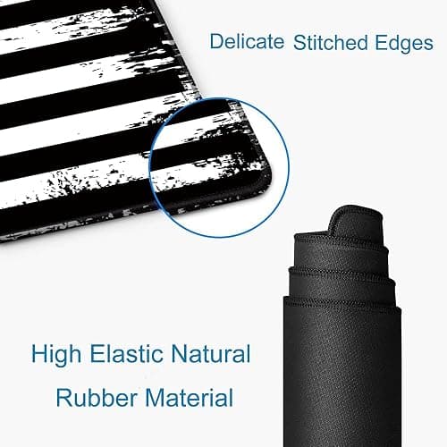 Armanza Large Mouse Pad, Gaming Mousepad with Stitched Edges, Non-Slip Rubber Base Keyboard Mouse Mat Desk Pad for Work, Game, Office, Home, 31.5 x 11.8 in, American Flag thumbnail 4