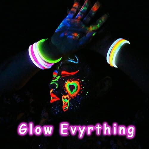 Depvision Glow in the Dark UV Face and Body Paint 6*10ml Neon Blacklight 0.34oz Reactive Fluorescent for Christmas Halloween Party Non-toxic thumbnail 4