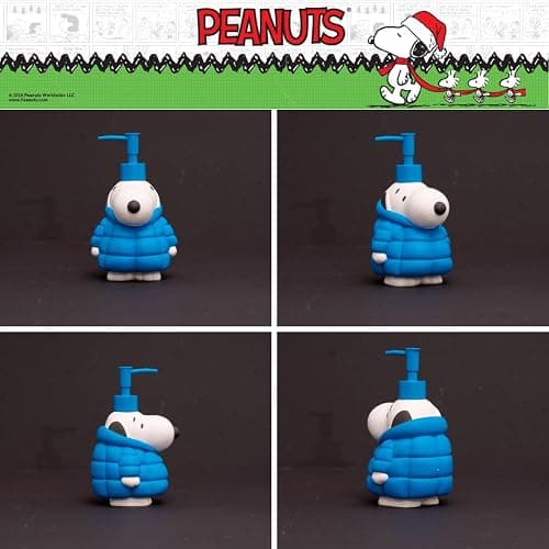Peanuts Snoopy Puffer Coat Holiday Christmas Soap/Lotion/Hand Sanitizer Resin Pump Dispenser, 17.24 Ounces, (Officially Licensed Product) by Franco Collectibles thumbnail 4