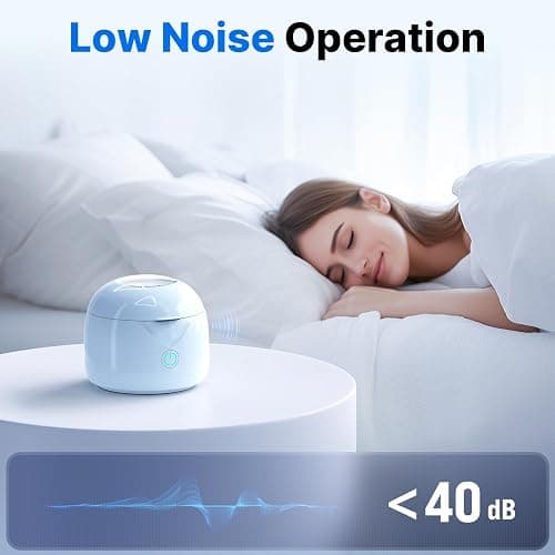 CXRUY Ultrasonic Retainer Cleaner - UV Dental Cleaning Pod Night Guard Cleaner for Dentures, Aligner, Braces, Toothbrush Heads, Jewelry (Blue) thumbnail 6