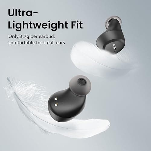 TOZO Upgraded A1 Mini Wireless Earbuds Bluetooth 5.3 Light Weight in Ear IPX5 Waterproof Headphones 2 Mic for AI Calls, Immersive Premium Sound Bass Headset with Charging Case, 32 Presets EQ via App thumbnail 4