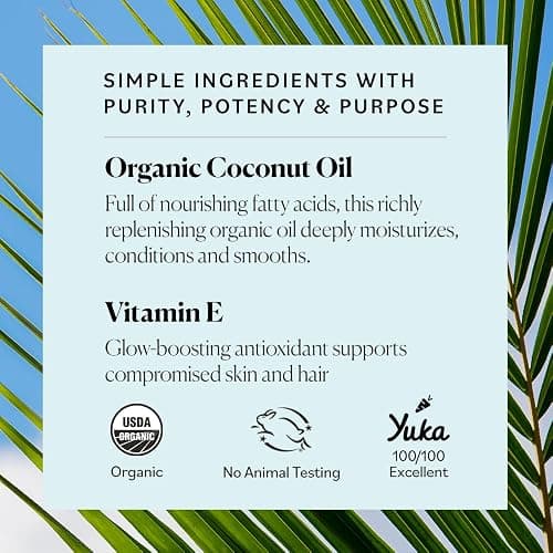 Sky Organics - Organic Coconut Oil & Vitamin E, 16.9 fl oz - Skin & Hair Ultra-Hydrating Oil - Fatty Acids & Antioxidants - Natural, Vegan & Cruelty Free - Skin Care & Hair Care w Ebook thumbnail 5