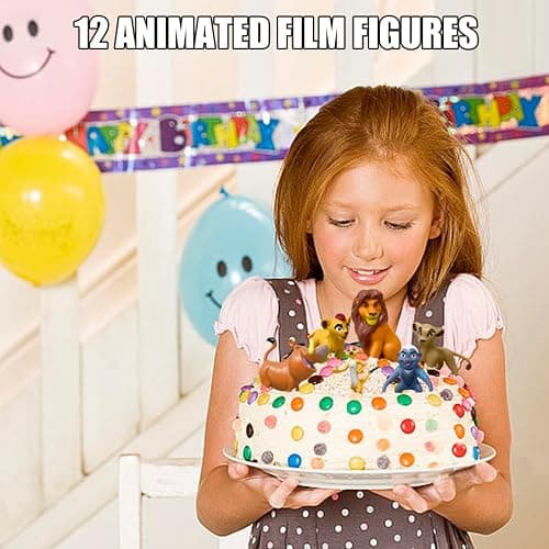 Minaso 12-Pc Mini Animal Action Figures, Collectible Toys for Kids, Perfect for Cake Toppers & Desktop Decorations thumbnail 3
