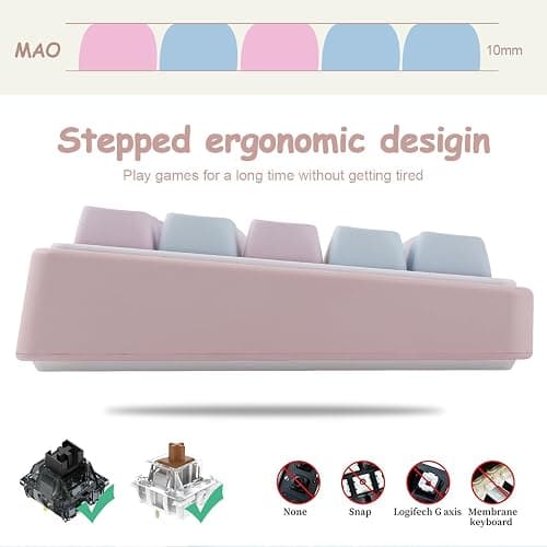 TYRIXKI PBT Keycaps 134 Keys Chiikawa Keycaps Dye-Sublimation Cute Kawaii Keycap Mao Profile Cat Shape Custom Keycap for Cherry Gateron MX Swithes Mechanical Keyboards thumbnail 7