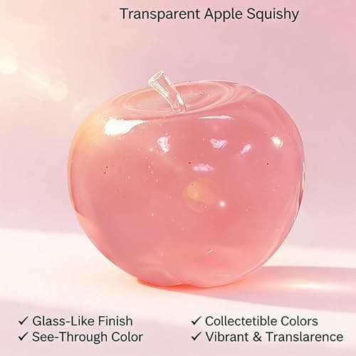 Apple Squishy, Slow Rising Stress Relief, 2026 New Realistic Dragon Fruit Strawberry Apple Shaped Squeezes Balls, Soft Cute Fruit Anxiety Relief Dough Decompression Gift thumbnail 2