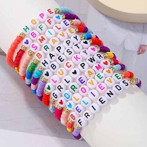 Behrooci Friendship Bracelets Boho Stackable Bracelets for Women Beach Jewelry Surfer Heishi Clay Bead Bracelets thumbnail 5