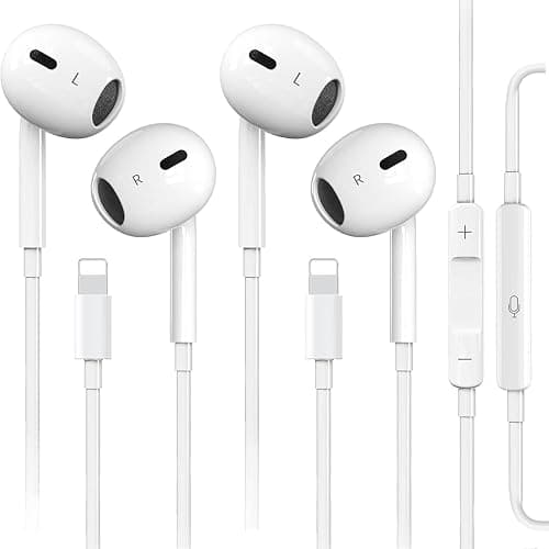 for iPhone Headphones Wired Earbuds Earphones to 2 pack Built-in Microphone & Volume Control Nosie Reduction Headsets Compatible with iPhone 14/13/12/11/X/8/7/SE/Pro/Max/Plus, Support All iOS Syste - Image 1