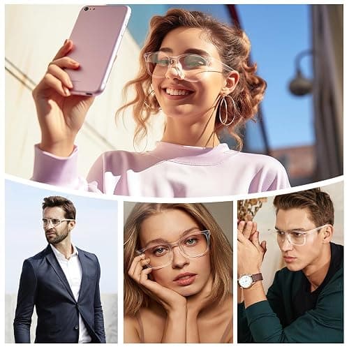 NZKNP Blue Light Glasses for Woman Men,Blue Light Blocking Glasses,Clear Glasses thumbnail 7