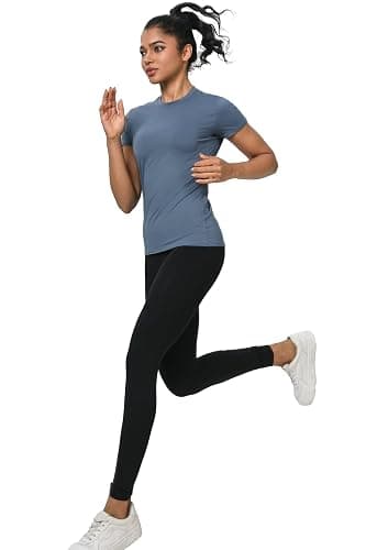 5-Pack Women's Compression Shirts Short Sleeve Workout Tops Athletic Baselayer Quick Dry Gym Yoga Running T-Shirt thumbnail 4