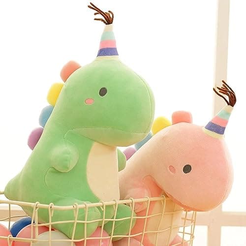 VHYHCY Stuffed Animal Plush Toys, Cute Dinosaur Toy, Soft Dino Plushies for Kids Plush Doll Gifts for Boys Girls (Green, 9 Inch) thumbnail 4